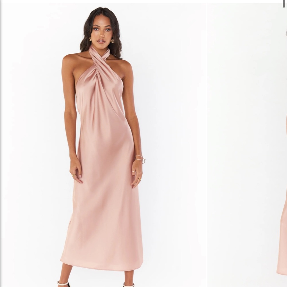 Show Me Your MuMu Bridesmaids Dress - Rose Gold Luxe Satin